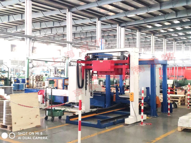 钢丝、焊丝取料、称重、缠绕、收尾、贴标、码垛、PET自动捆扎打包自动化生产线